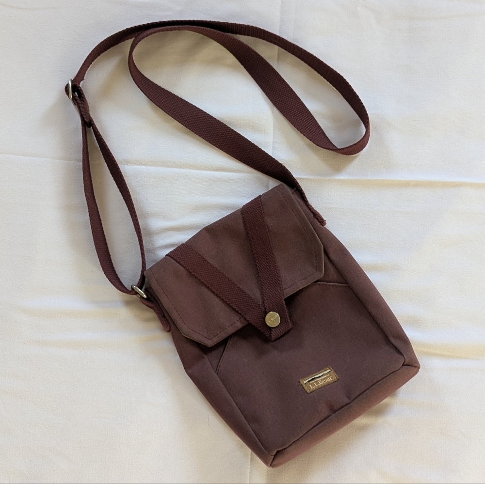 L.L.Bean Crossbody Bag Purse Burgundy